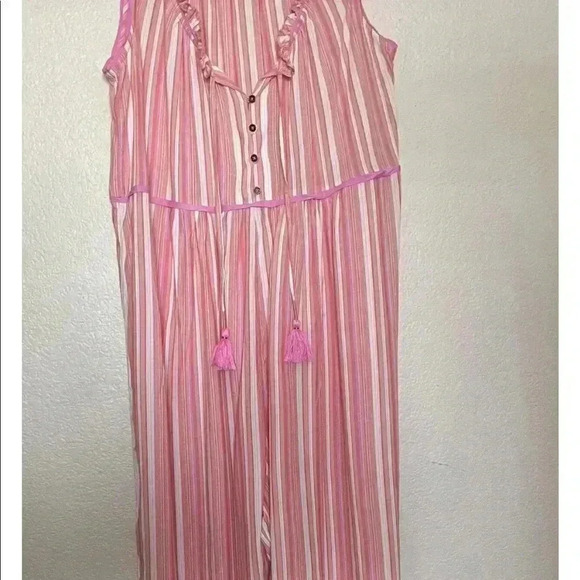 Anthropologie Striped Lounge Romper Size Large - Picture 2 of 7